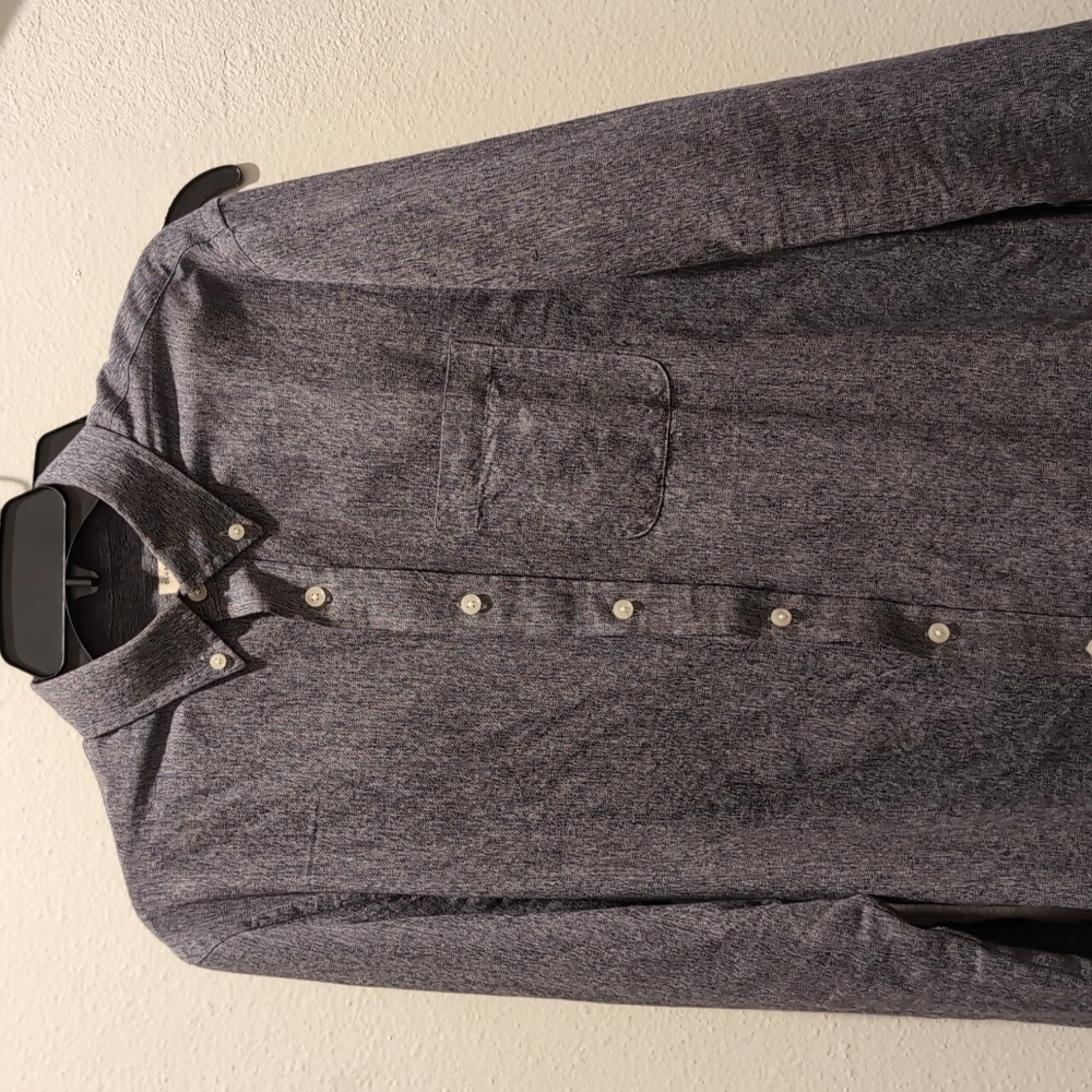 Club Monaco Blue Melange Men's Shirt. Slim Fit Men's Size Medium.